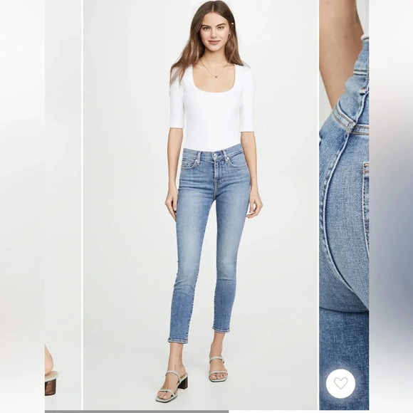 7 For All Mankind b(air) The Ankle Skinny Jeans 27 - Picture 10 of 12